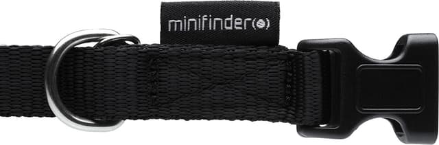 Minifinder kattehalsbånd med klokke (sort)