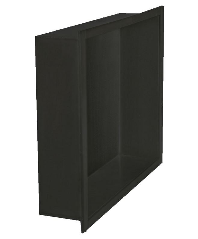 Mueller Black inbouwnis mat zwart 30x30x7cm RVS