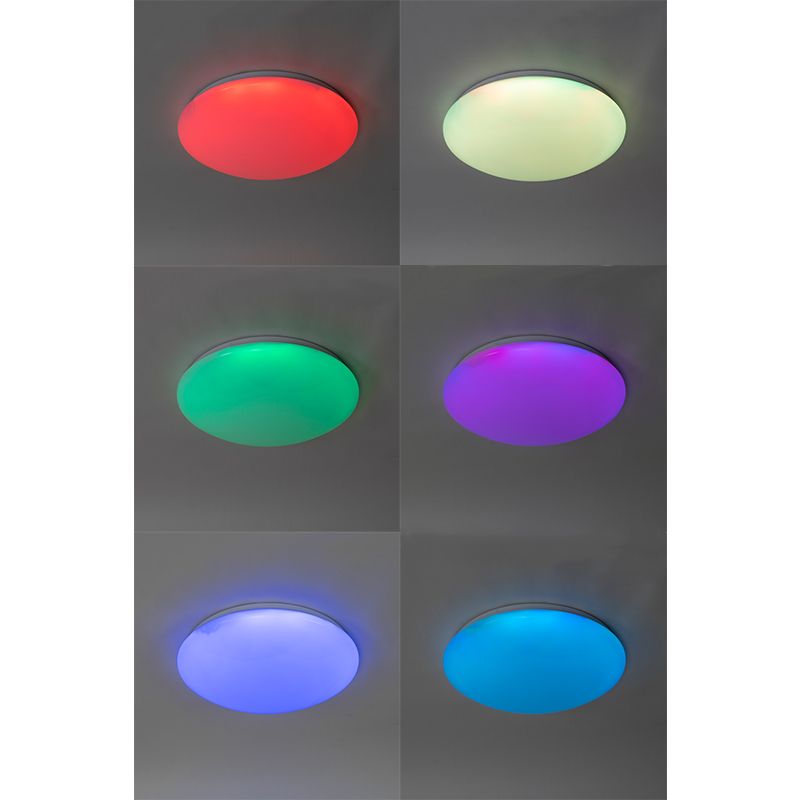 Smart moderne plafondlamp wit 38 cm incl. LED en RGB - Iene