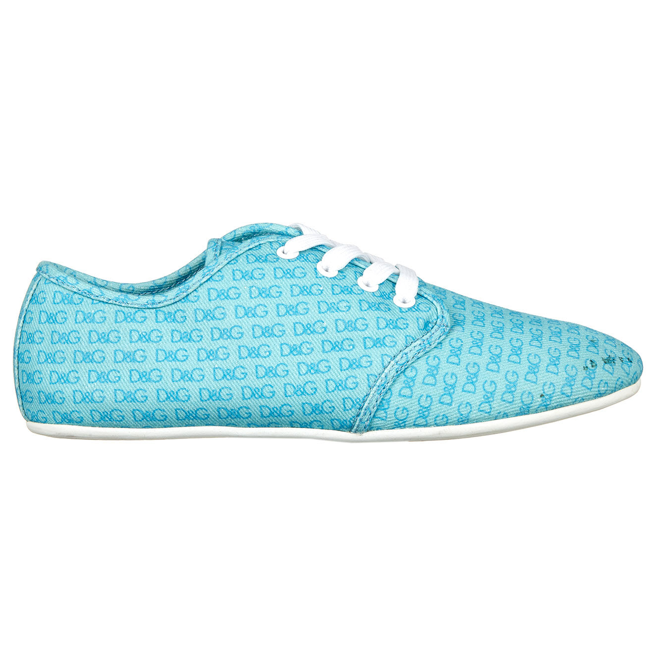 Dolce & Gabbana Baskets en Toile turquoise