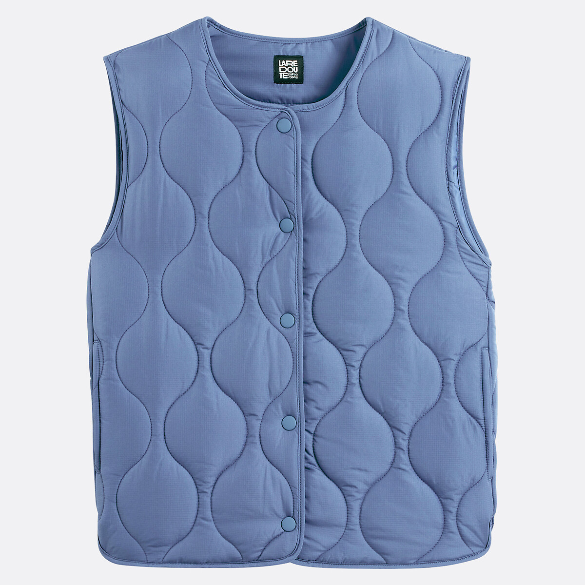 COLEÇÕES LA REDOUTE<br>Colete com fecho de botão de pressão