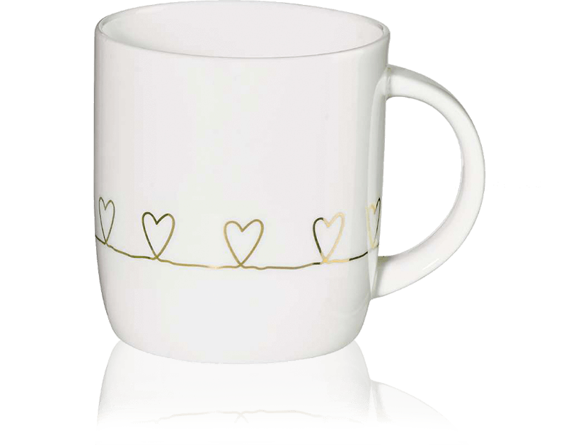 Mug en porcelaine 35Cl-ASA SELECTION - Linia Motif Coeurs