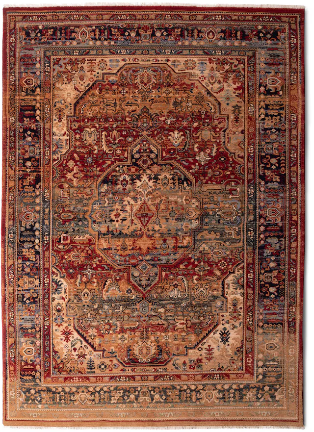 THEKO Wollteppich »Saharna 7518« rechteckig 12 mm Höhe reine Wolle, Orient-Optik, mit Fransen