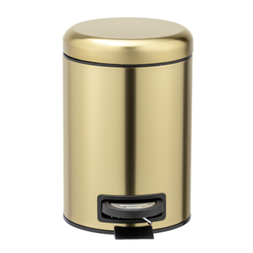 Wenko afvalemmer Leman mat RVS goud