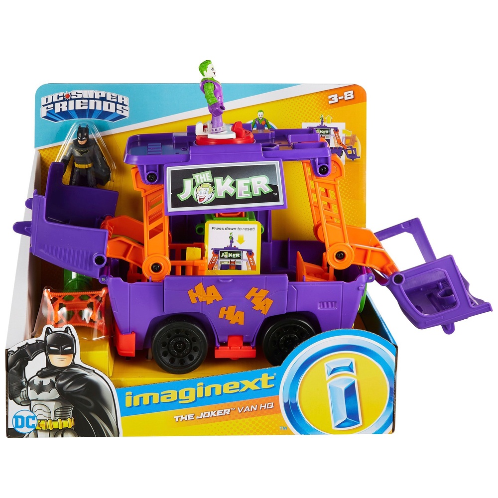 Imaginext DC Super Friends: Joker-Van-Hauptquartier mit Batman- und Joker-Figuren