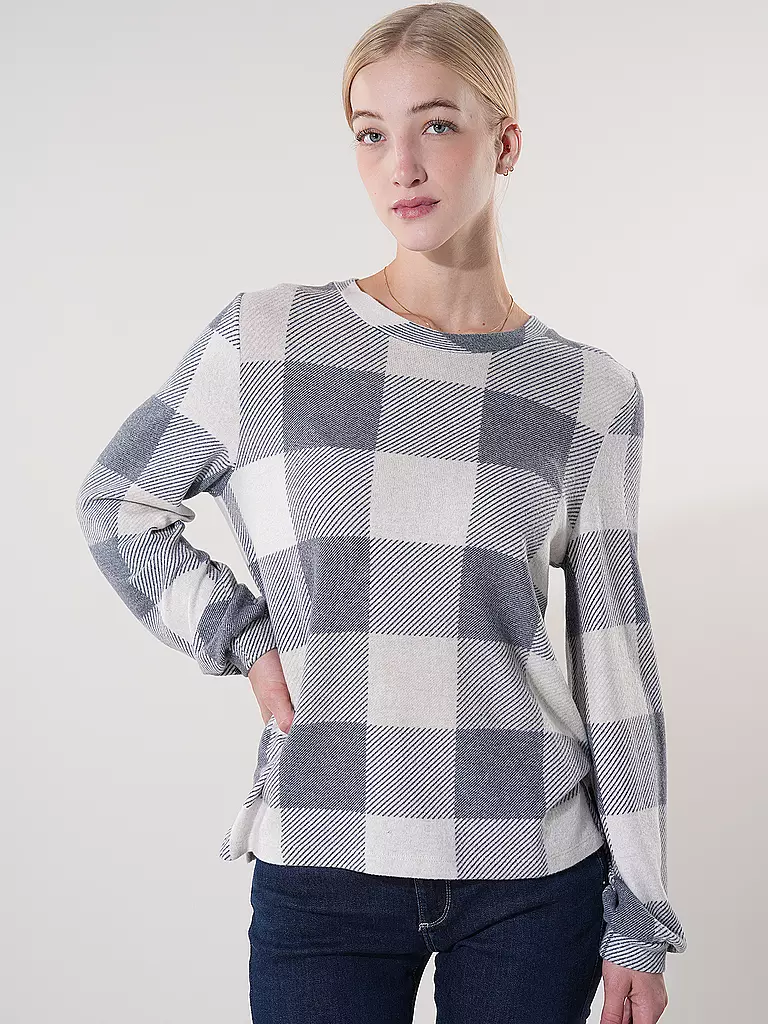 TOM TAILOR Langarmshirt COSY CHECK blau
