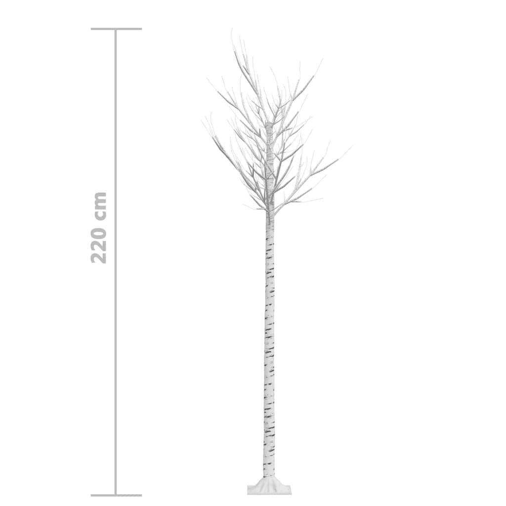 Sapin de noël 200 led colorées saule 2,2 m int/ext