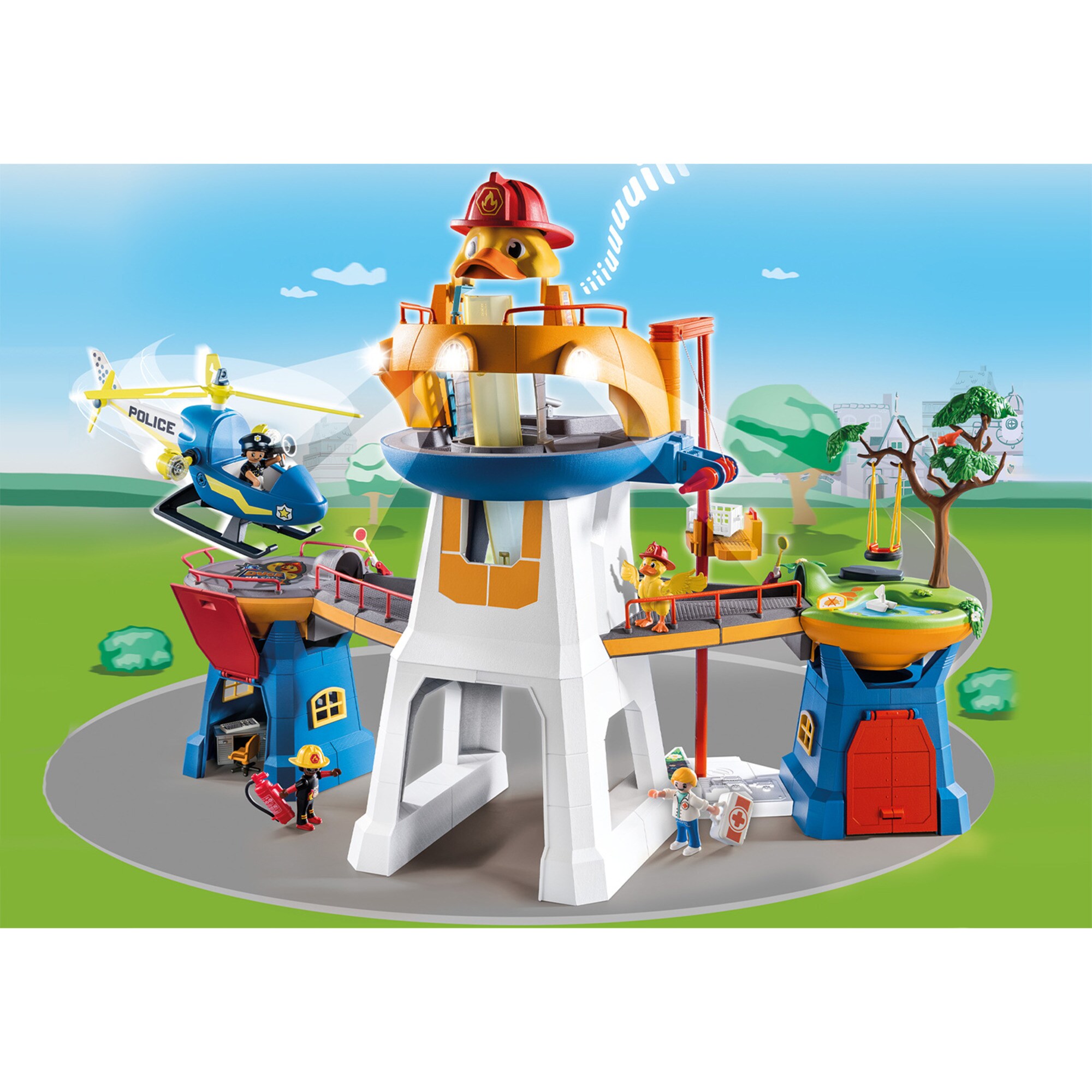PLAYMOBIL Konstruktionsspielzeug DUCK ON CALL Das Hauptquartier