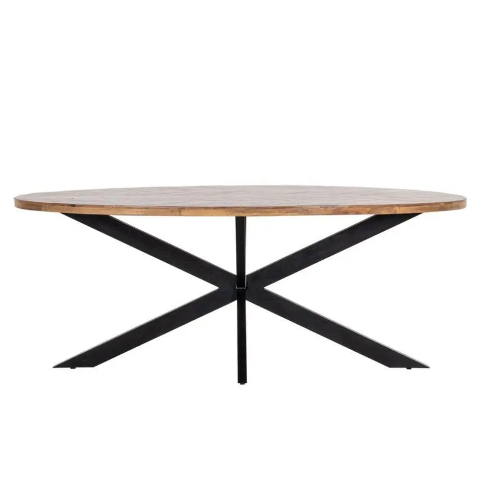 Eettafel Ovaal - Visgraat - Hout - 240x100x78cm - Max