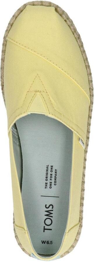 TOMS Alpargata Rope Plant Dye Dames Espadrille Yellow