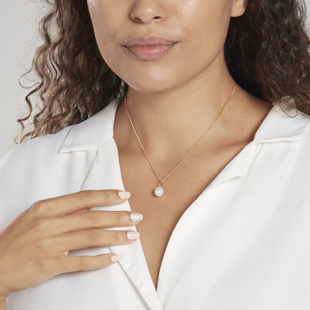 Pendentif Yoela Or Jaune Perle De Culture