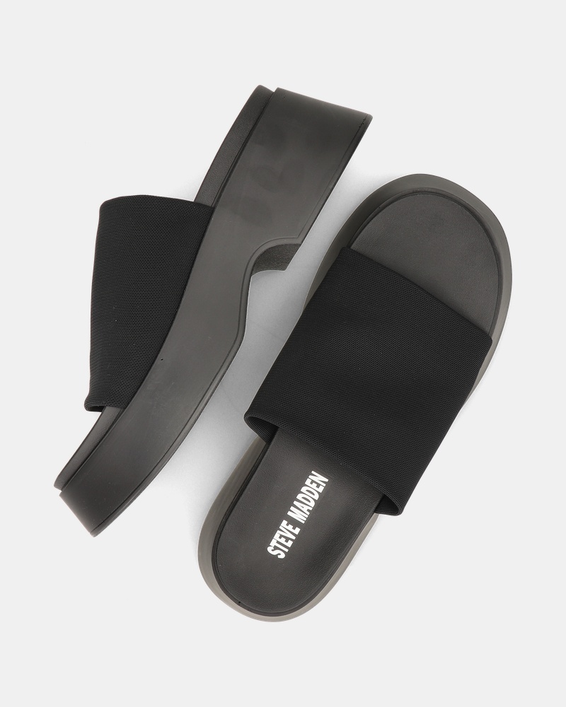 Steve Madden Throw Back Sandalen  - zwart