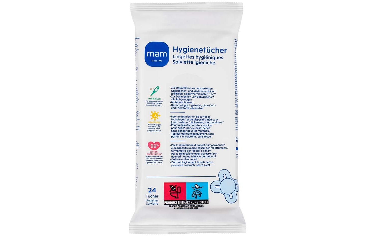 Hygienetücher 24 StückHygienisch und praktisch für unterwegs