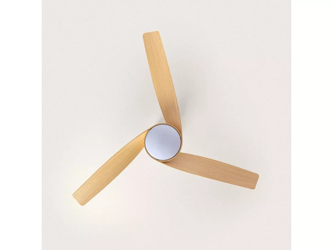 Ventilateur de Plafond Silencieux Eubea 132cm Motor DC Bois Télécommande Avec lumière Non Blanc