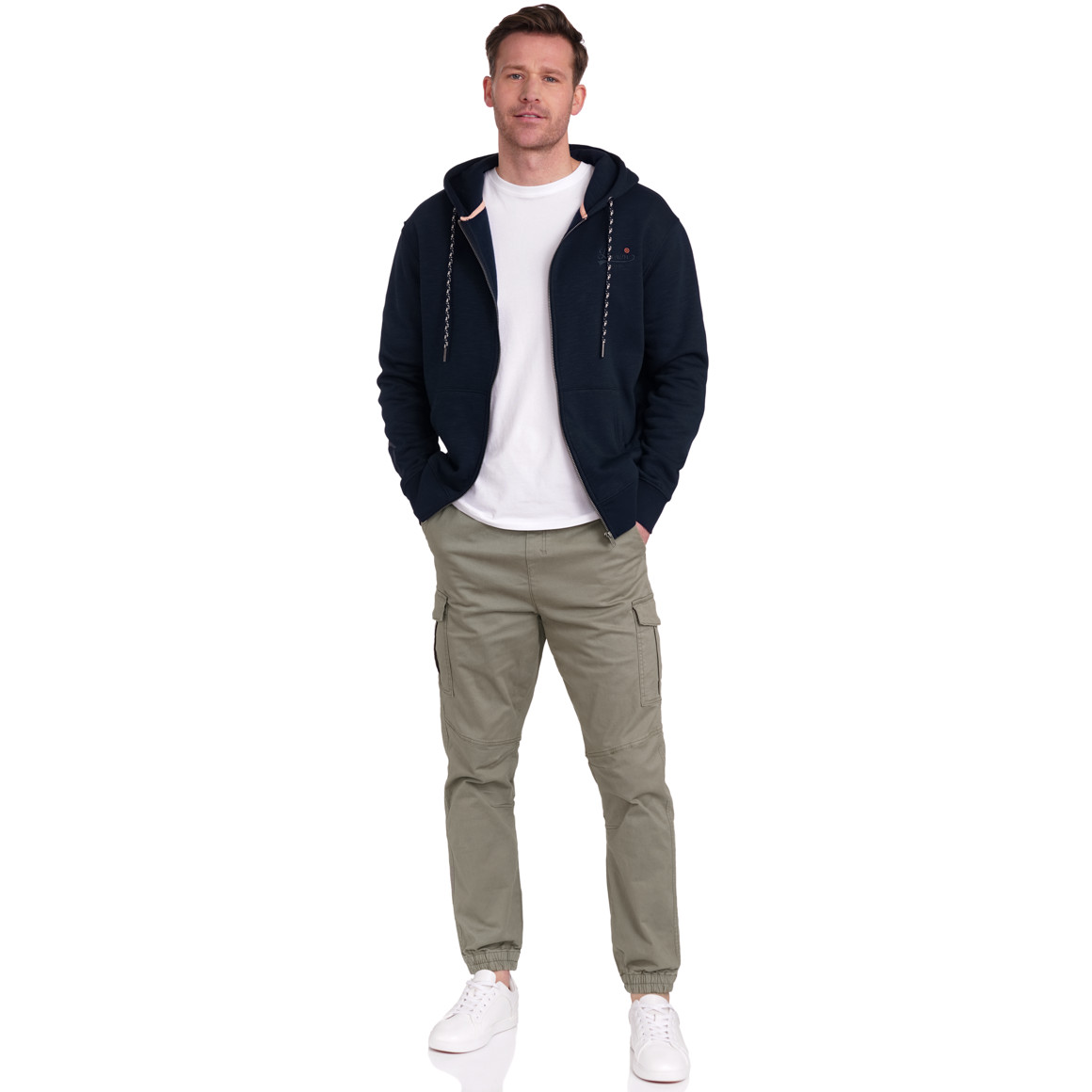 VanVaan Denim Herren Sweatjacke aus Flammgarn dunkelblau