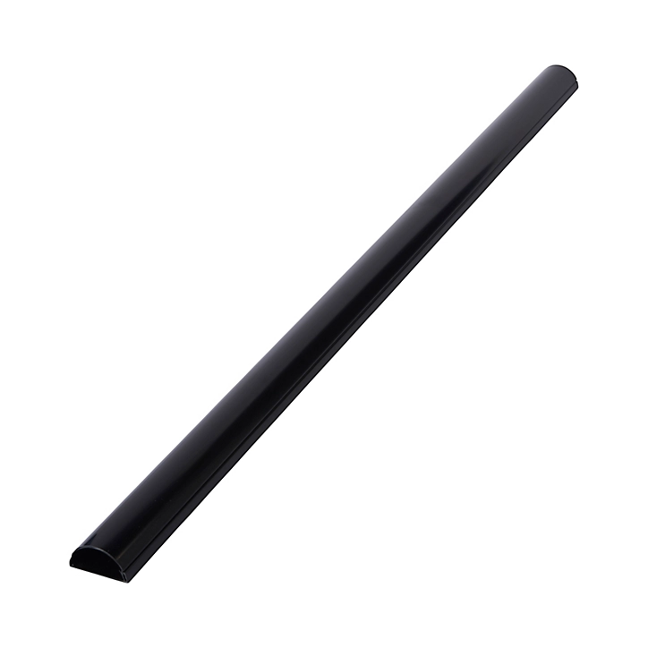 Goulotte décorative demi-ronde noire auto-adhésive D-Line 50 x 25 mm, 1 m