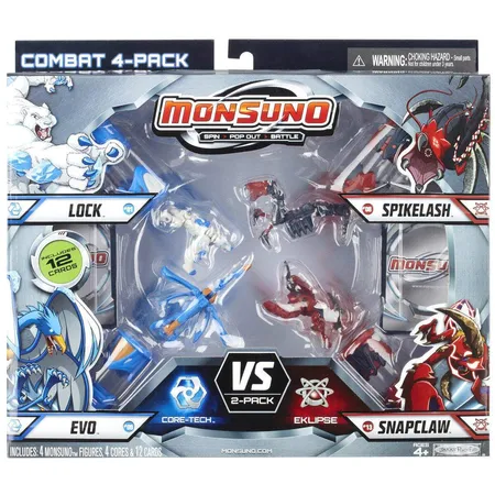 Jakks Pacific Monsuno Combat Pack 4er Set, 3-fach sortiert