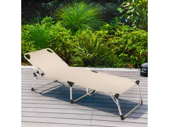 Chaise longue pliante en aluminium pour la plage San Vito Lo Capo