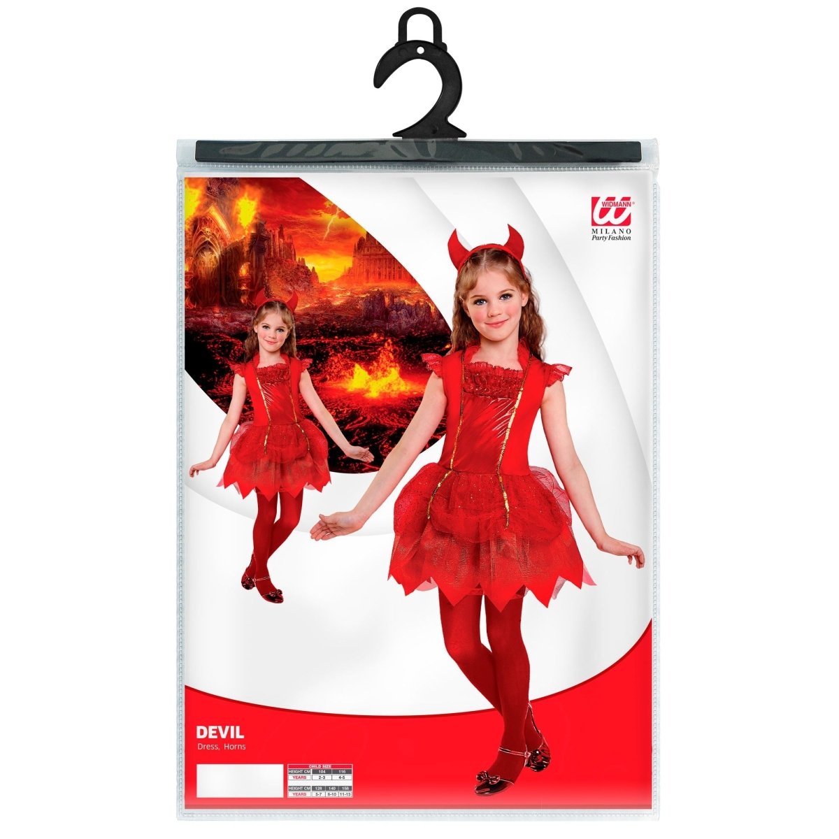 Halloween Jurk Meisje Duivel 2 delig