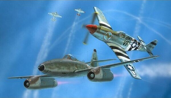 Revell - Messerschmitt Me 262 + P-51B Mustang Fly Byggesæt - 1:72 - Level 3 - 03711