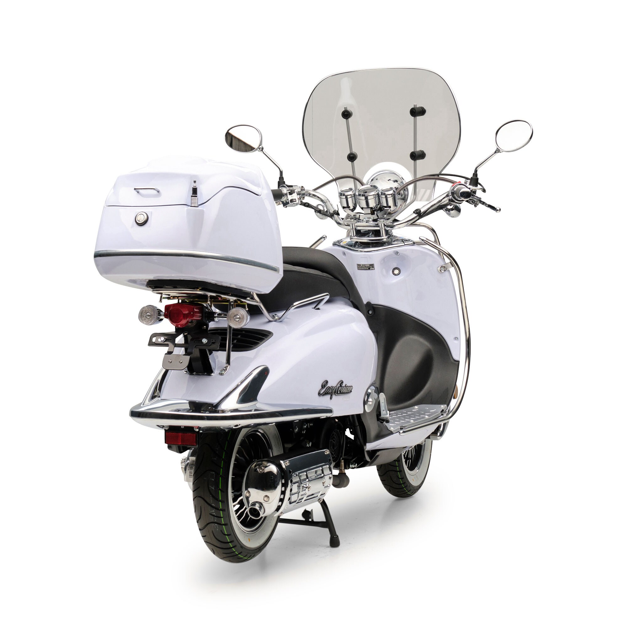 Motorroller Retro EasyCruiser Eisblau 125ccm 85 kmh Kraftrad Euro 5 EFI Scooter