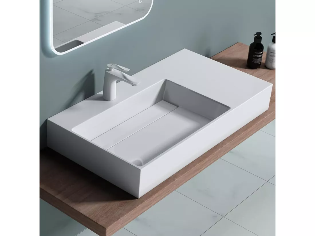 Vasque En Conglomérat Rea Archi 75 White