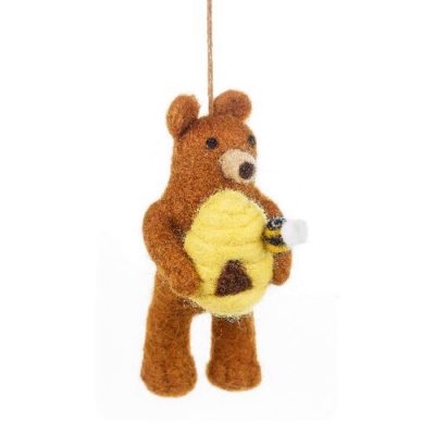 Felt Honey Bear Decoration