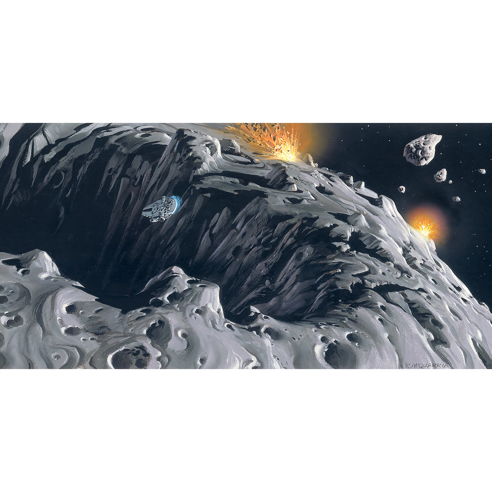 Vlies-Fototapete STAR WARS CLASSIC RMQ ASTEROID - 500x250 cm