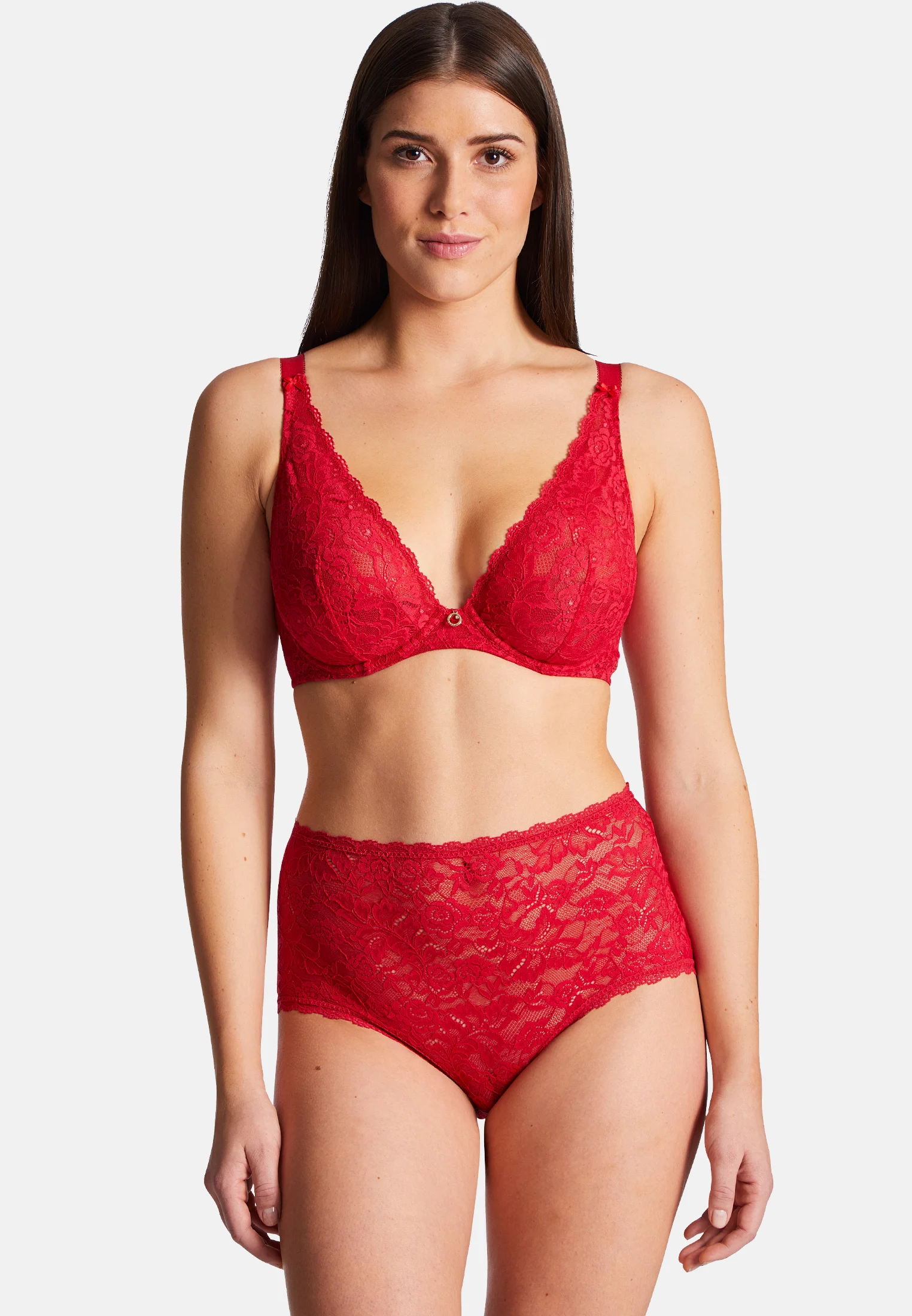 ROSESSENCE - Soutien-gorge triangle avec armatures | Rouge