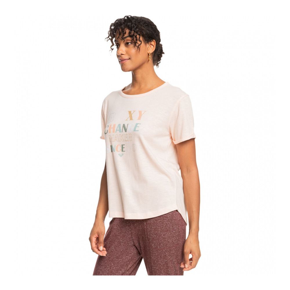 Roxy OCEAN AFTER - Tee-shirt Femme pale dogwood