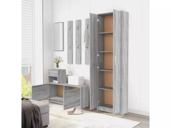 Garde-robe couloir Sonoma gris 55x25x189 cm Bois d'ingénierie