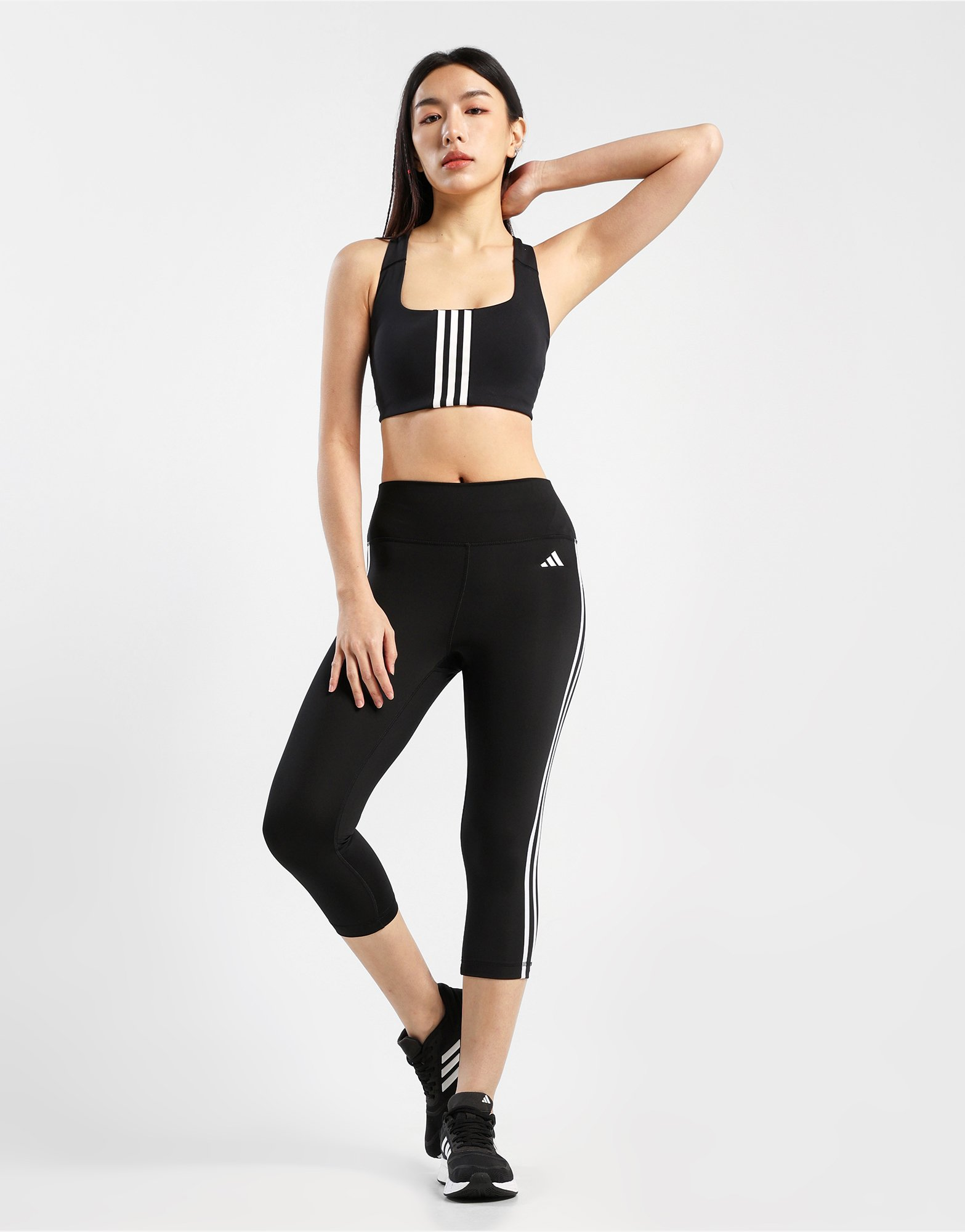 adidas Legging 3/4 taille haute à 3 bandes Train Essentials