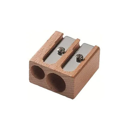 Pagna Doppel-Spitzer, aus Holz, Blockform