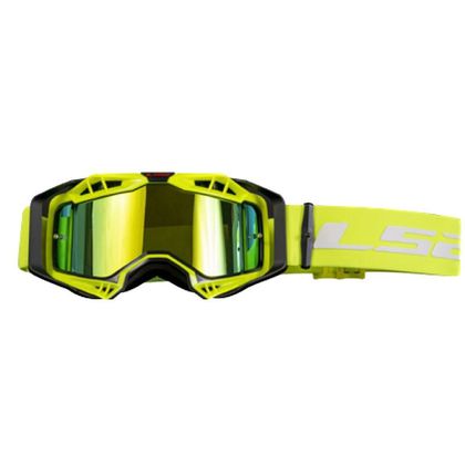 Masque cross LS2 AURA IRIDIUM VISOR 2024 - Noir / Jaune