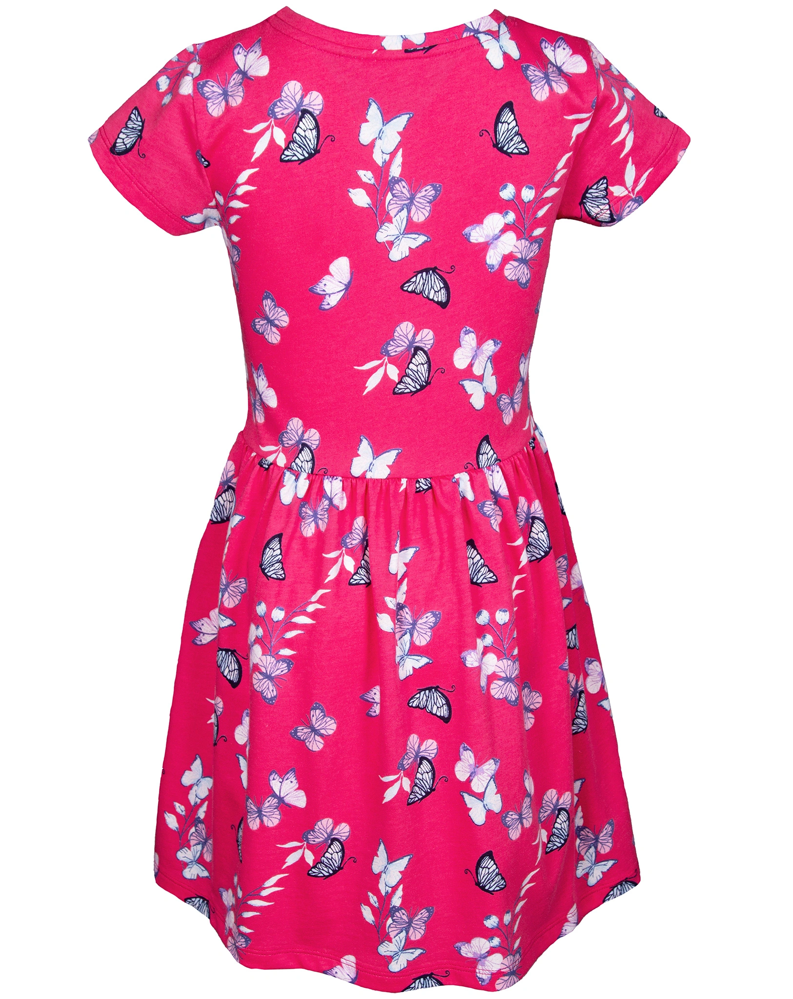Kurzarm-Kleid SOMMERFALTER in pink