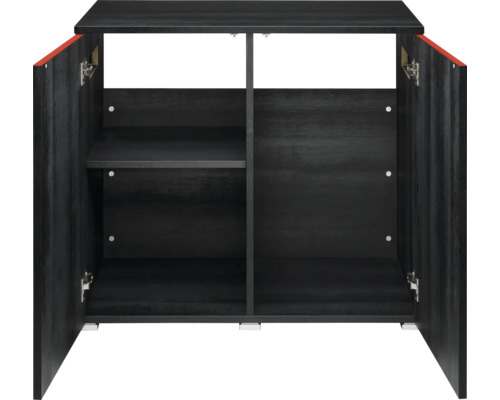 EHEIM aquariumcombinatie: Aquarium clearscape 300 nero, 300 l aquarium, 120 x 50 x 50 cm, wit glas en zwarte kast
