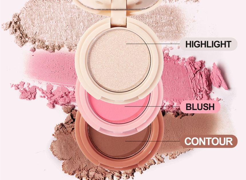 HANDAIYAN - 3-in-1 highlight blush contourpalette - 3 soorten