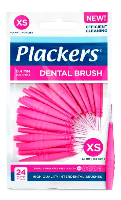Plackers Dental Brush XS 0,4 mm - 24 stk.