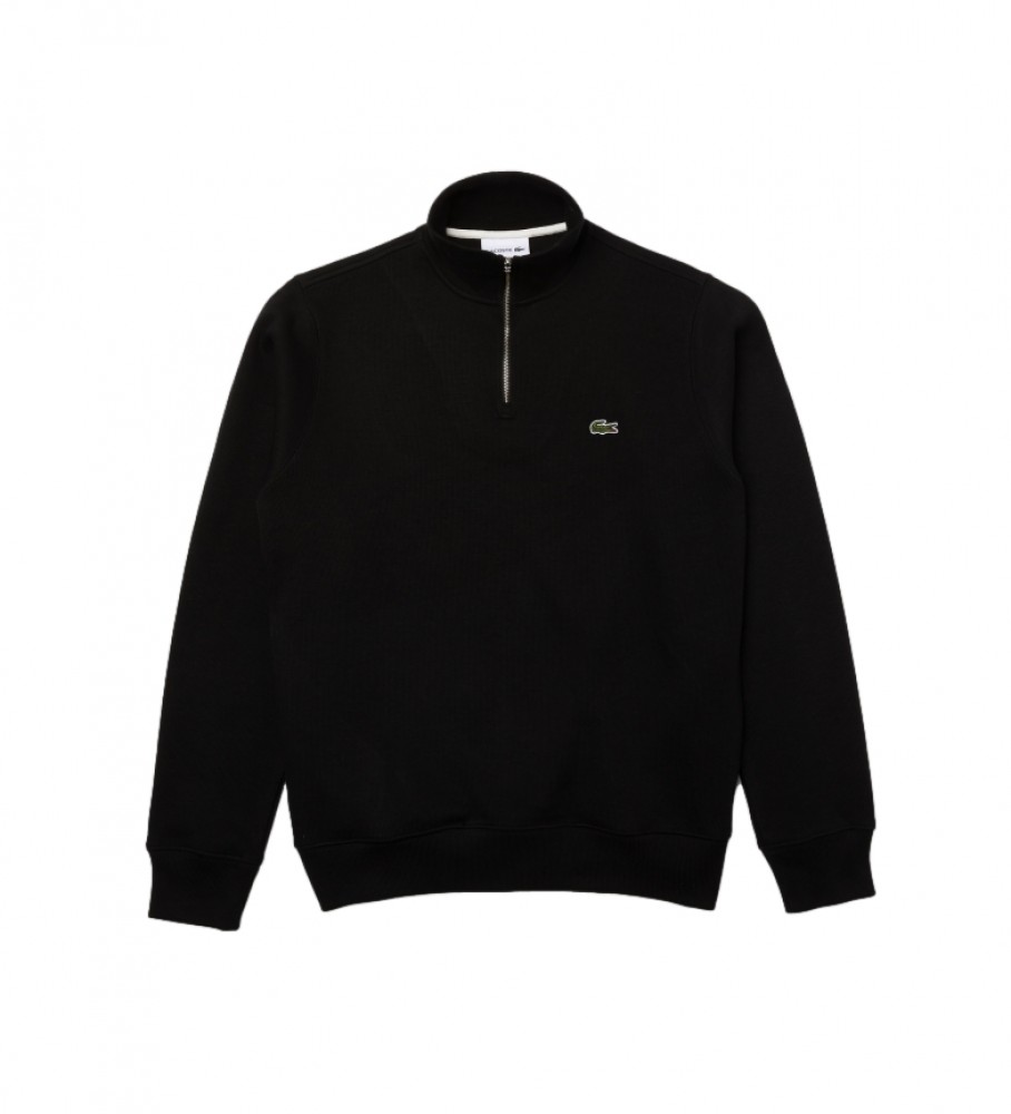 Moletom Lacoste preto de gola alta