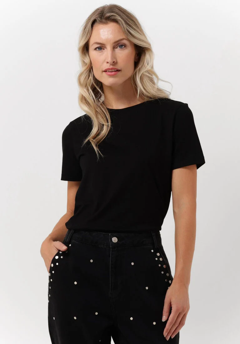 SELECTED FEMME zwarte selected femme t-shirt slfmy perfect ss tee box cut b