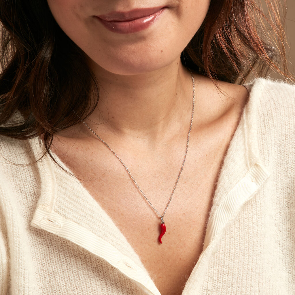 Collier Cornucopia Argent Blanc
