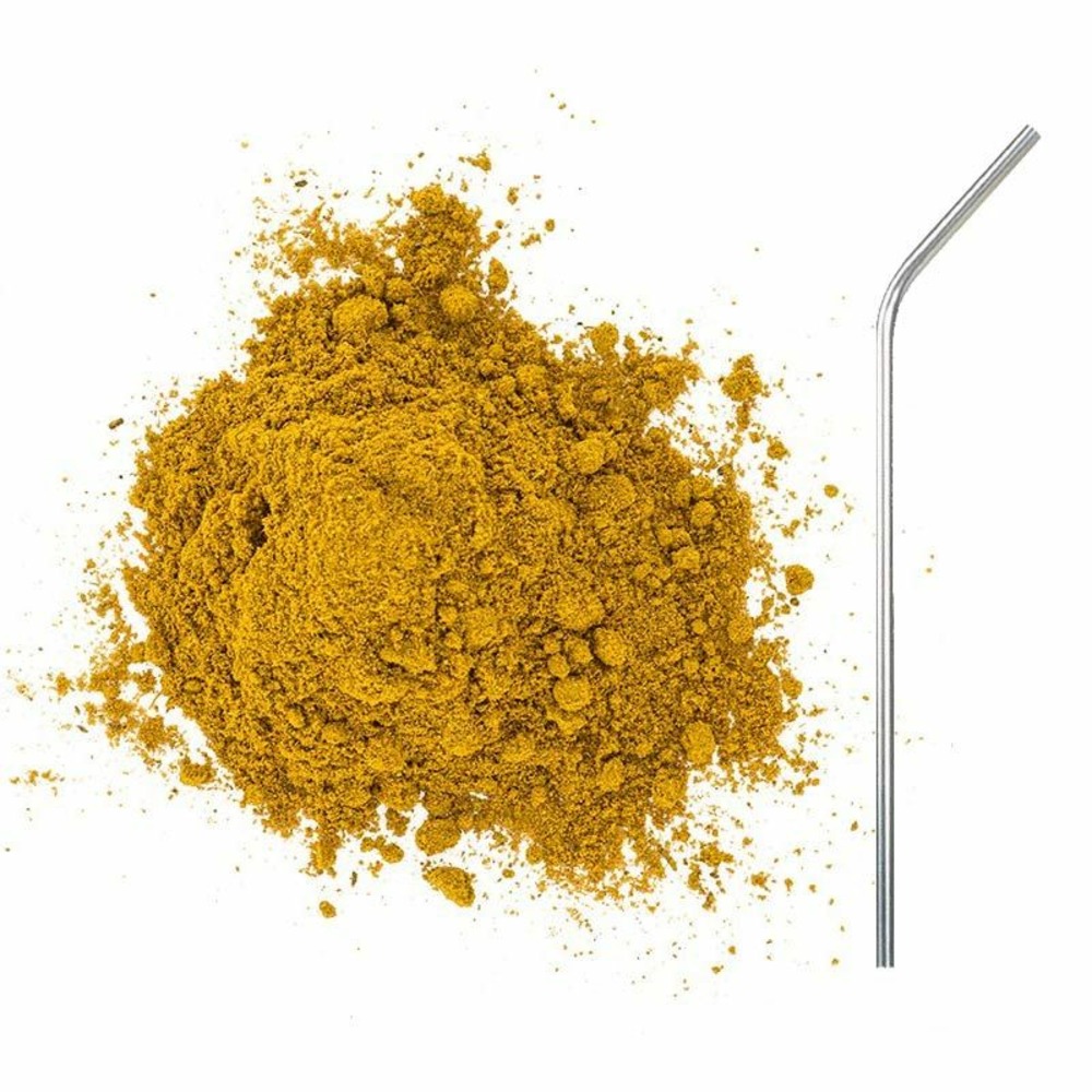 Latte au curcuma & gingembre 60 g + 4 pailles en inox