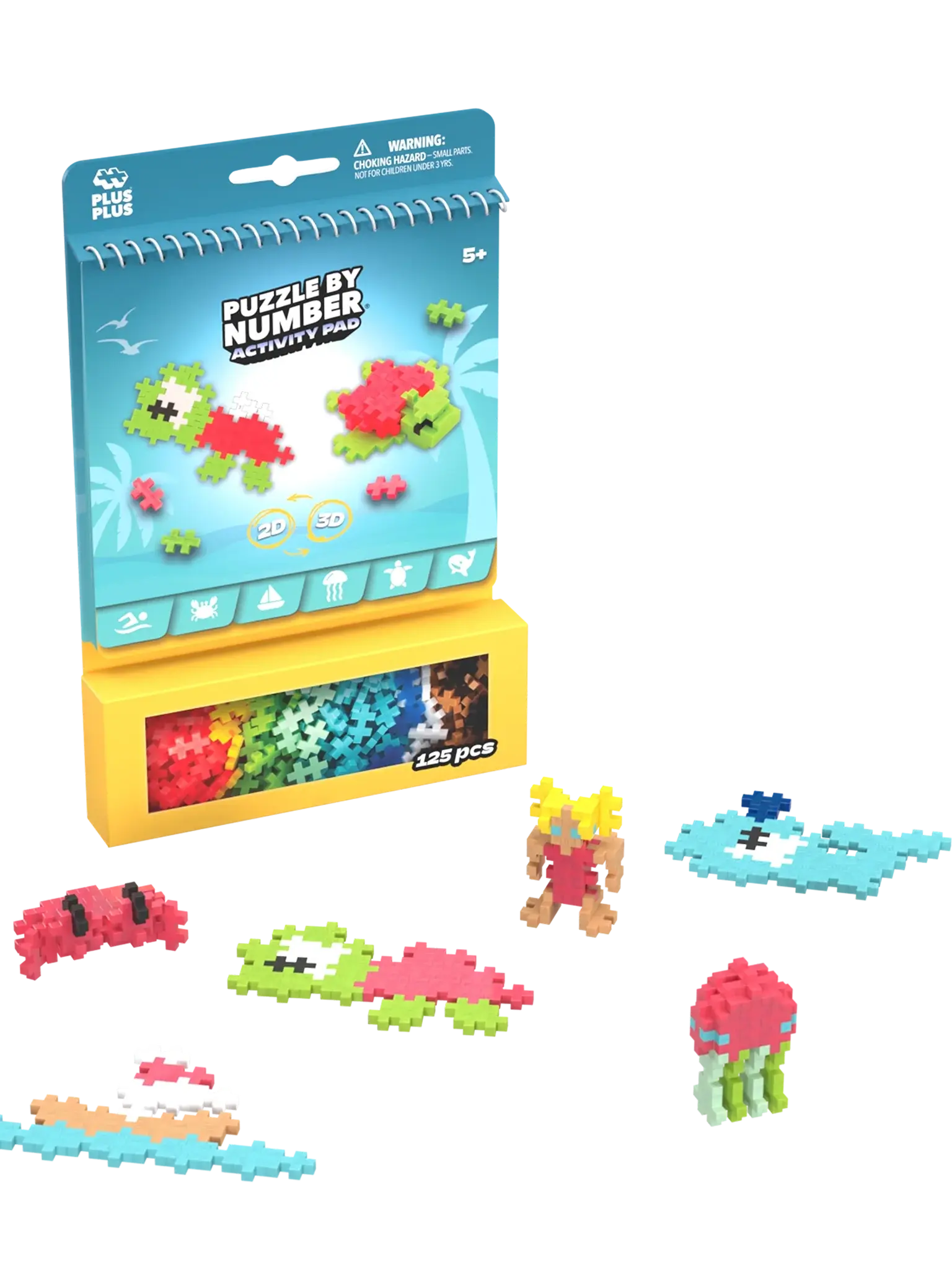 Plus Plus Activity Pad - Oceaan ( 125 stukjes )