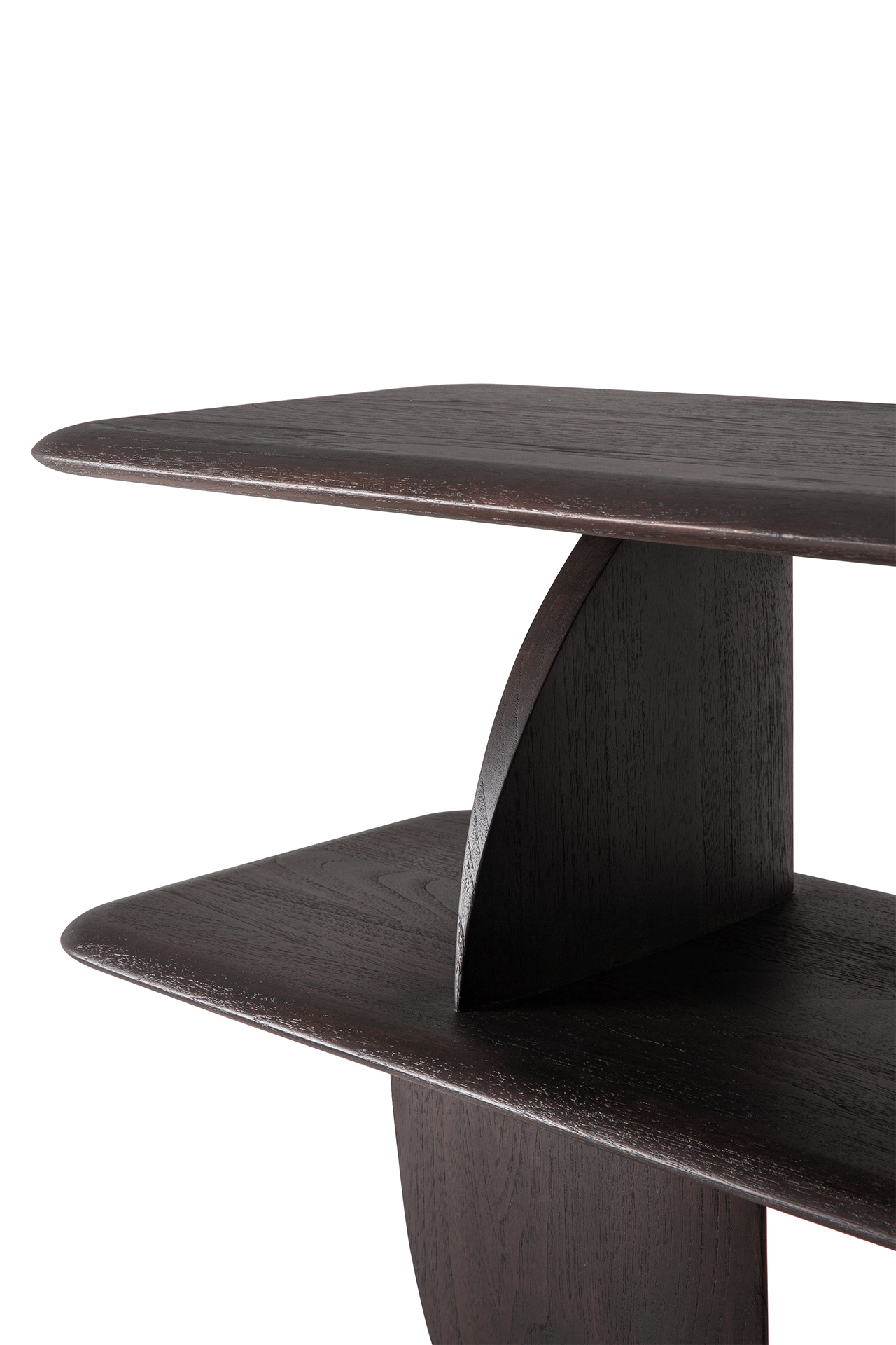 Geometric rek - teak donkerbruin