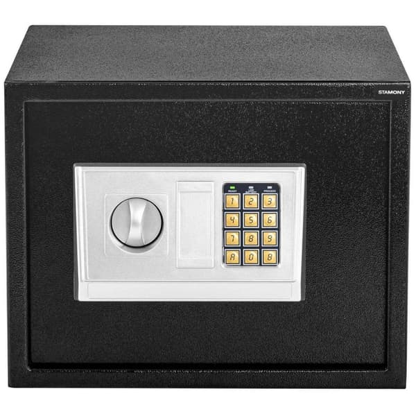 Elektronisk hjemmesafe med kode og nøkkelrom, 38x30x30 cm