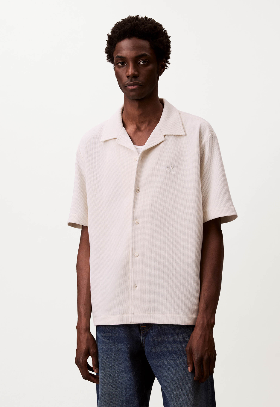 Calvin Klein Waffle Camp Overhemd