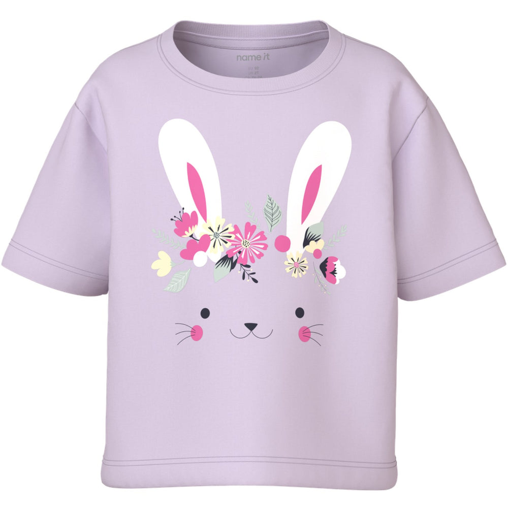 Køb Name It Lavender Fog Bunny Nmfvilinse Ss Nreg Kort Top