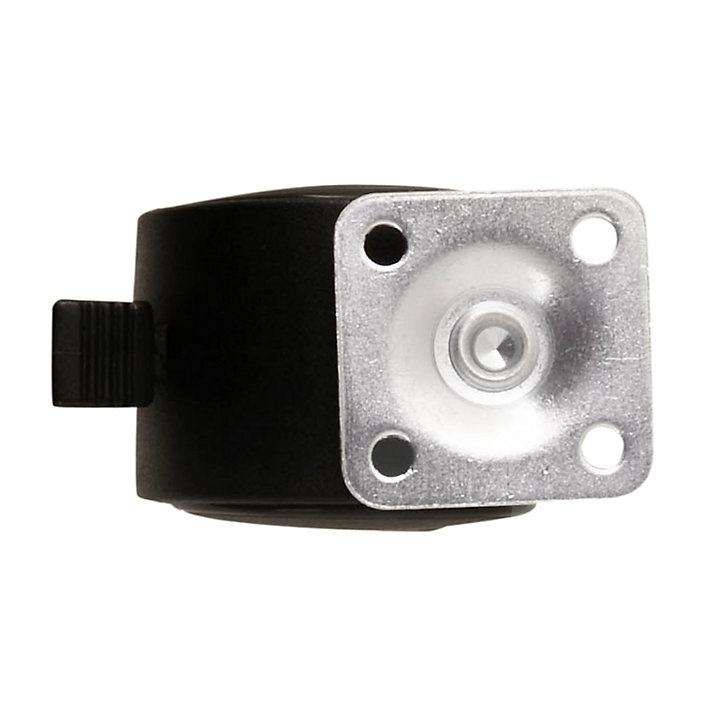 Roulette jumelée pivotante avec frein ø50 mm, plaque ø38 mm, charge max 40kg