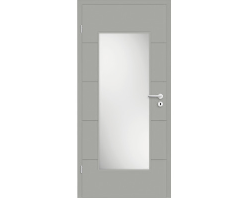 Pertura binnendeur Perla 05 gelakt edelgrijs 86x198,5 cm links met lichtuitsparing HD (zonder glas)