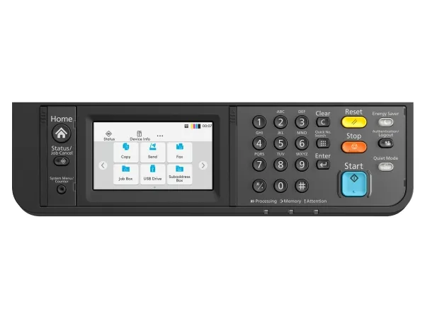 Kyocera ECOSYS MA2600CWFX - Multifunktionsprinter - farve - laser - Legal (216 x 356 mm)/A4 (210 x 297 mm) (original) - A4/Legal (medie) - op til 26 spm (kopiering) - op til 26 spm (udskriver) - 300 ark - 33.6 Kbps - USB vært, USB 2.0, Gigabit LAN, W